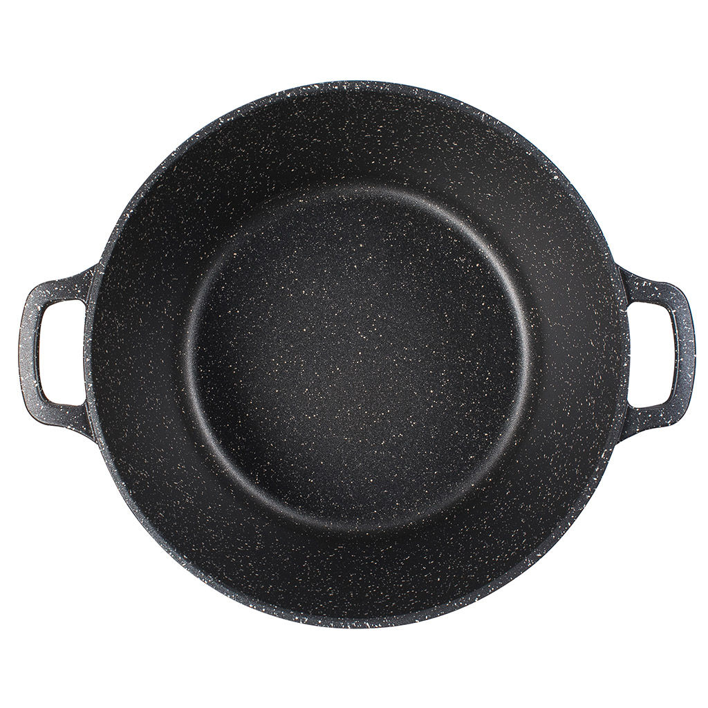 Кастрюля с антипригарным покрытием 5л, д26см Гранит, h13см, s0,4см, литые ручки, стеклянная крышка с пароотводом, подарочная упаковка (Россия) - Домашняя мода фото 3