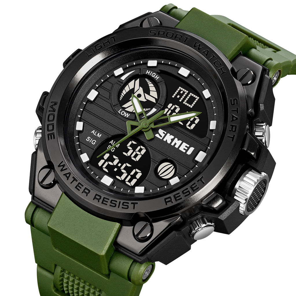 Часы наручные Skmei мужские электронные спортивные 2031army-green