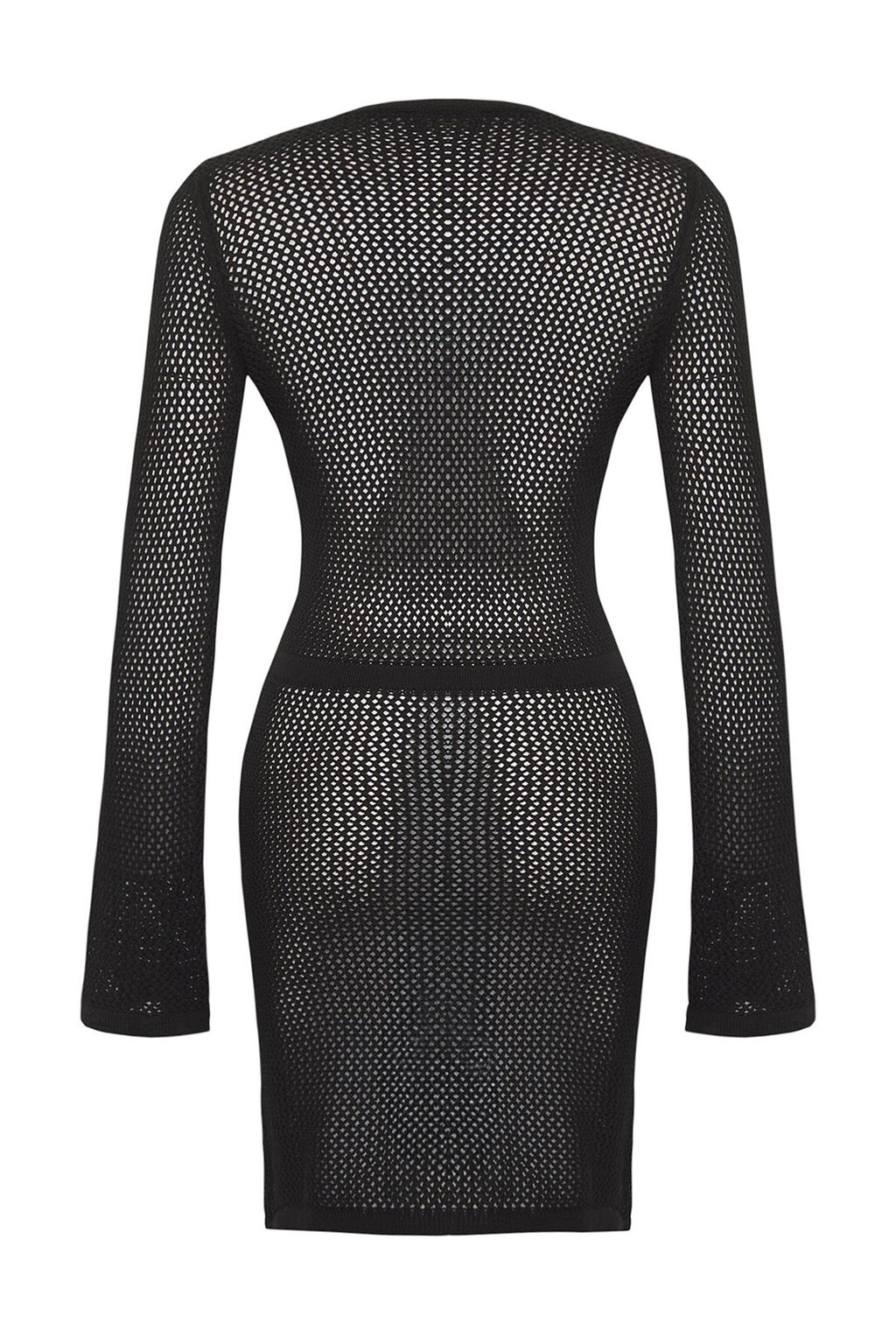 TRENDYOLMILLA Beyaz Mini Triko Triko Plaj Elbisesi TBESS25EL00004 фото 9