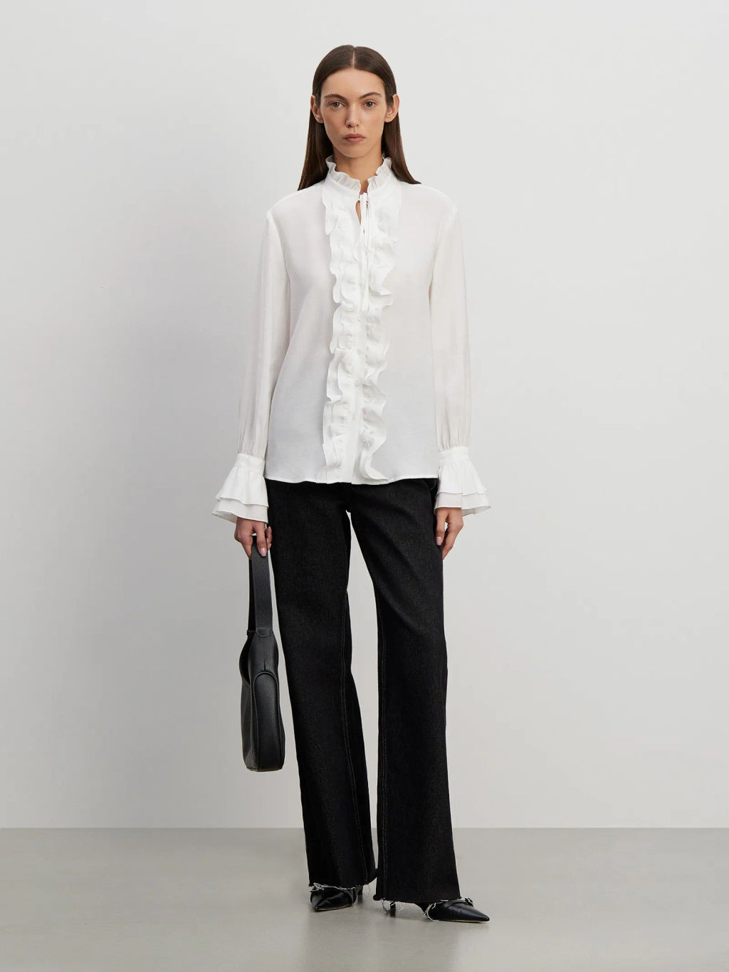 Рубашка однотонная - Emka фото 2