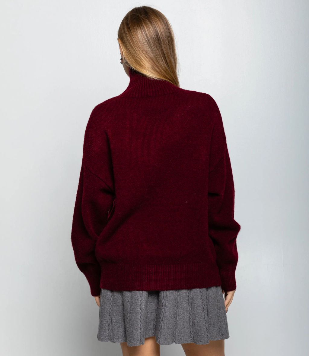 Свитер #КТ2587 (1), бордовый - Dommod фото 3
