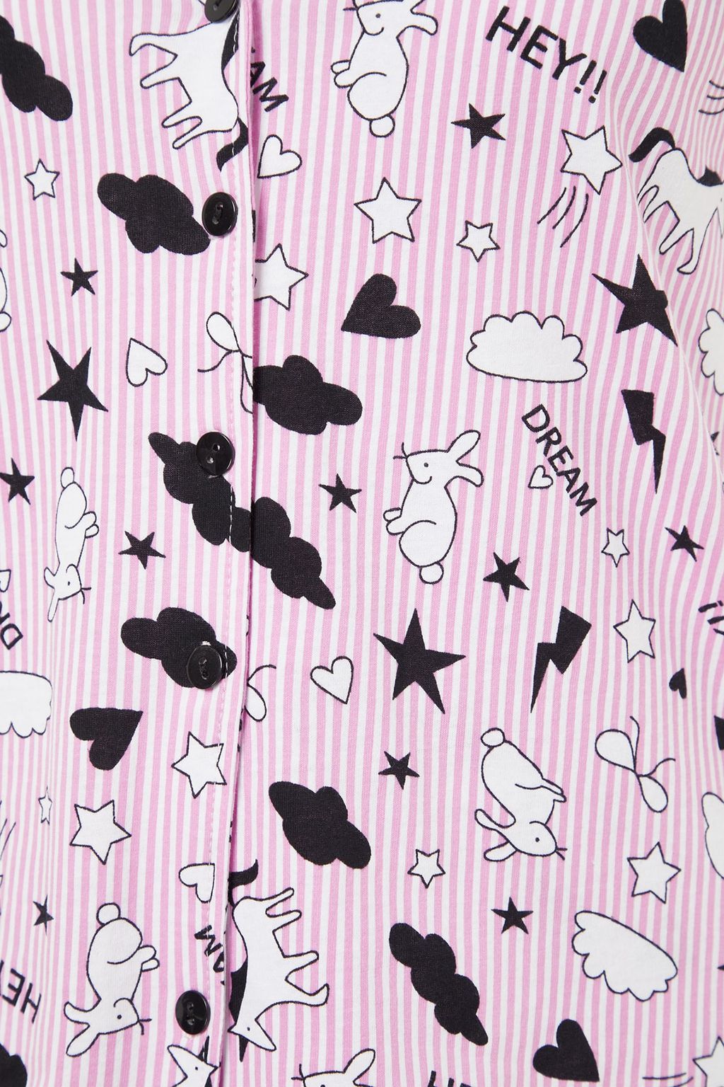 Trendyolmilla Ac?k Pembe %100 Pamuklu Eglence Desenli Biyeli Orme Pijama Tak?m? THMSS19IP0037 фото 8