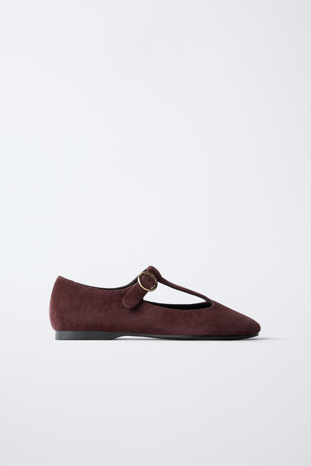 SUEDE T-BAR SHOES - Zara фото 2