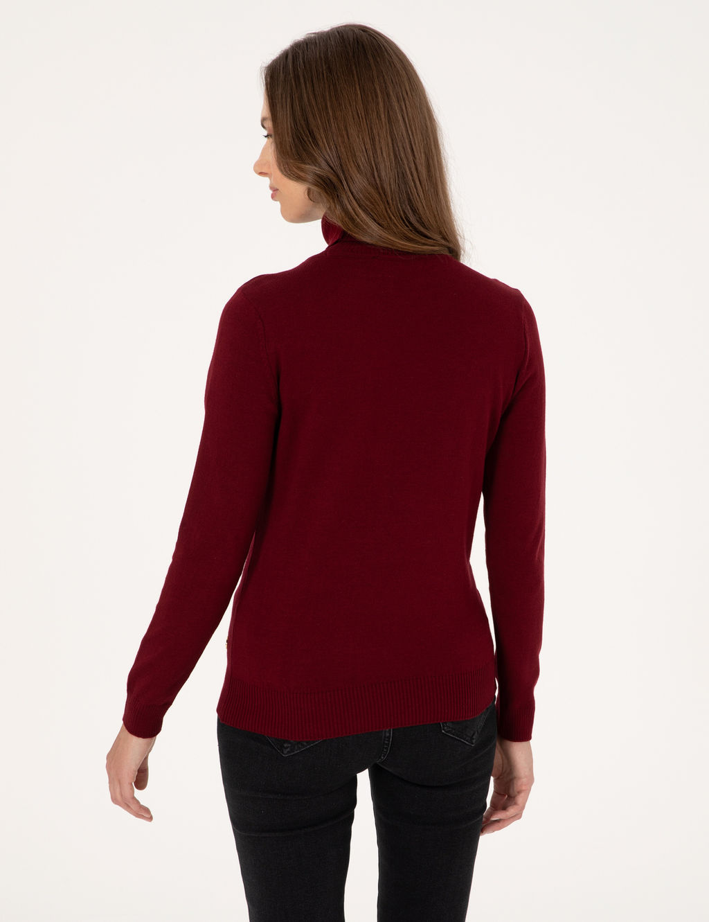 Vi_ne Slim Fit Bal_k__ Yaka Basic Kazak