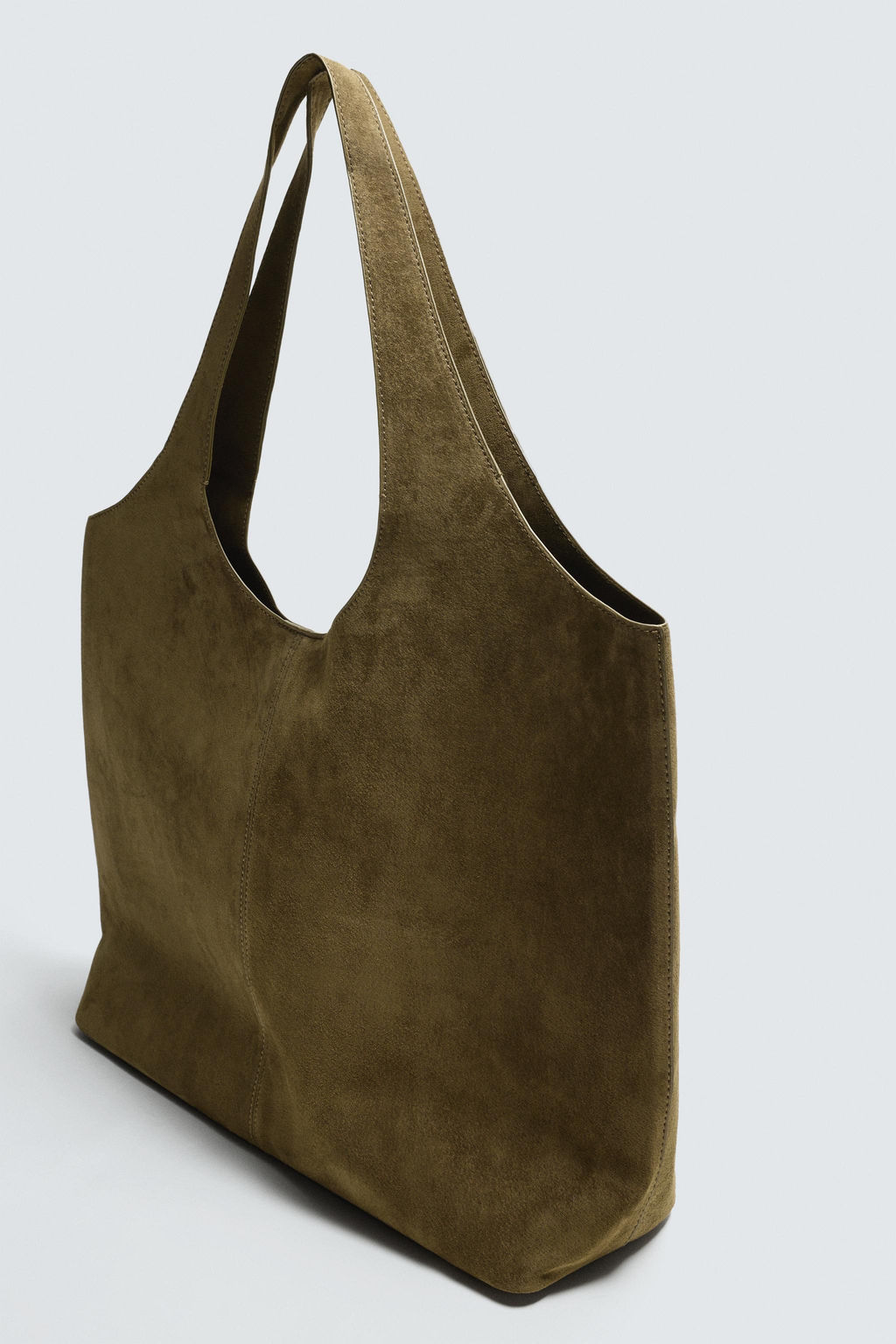 BOLSO SHOPPER PIEL / Verde Caqui - Zara фото 6
