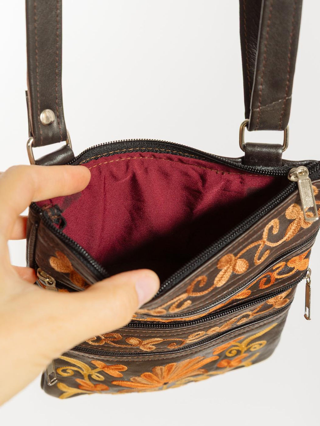 Сумка натуральная кожа через плечо №1114/52 - Ганг фото 5