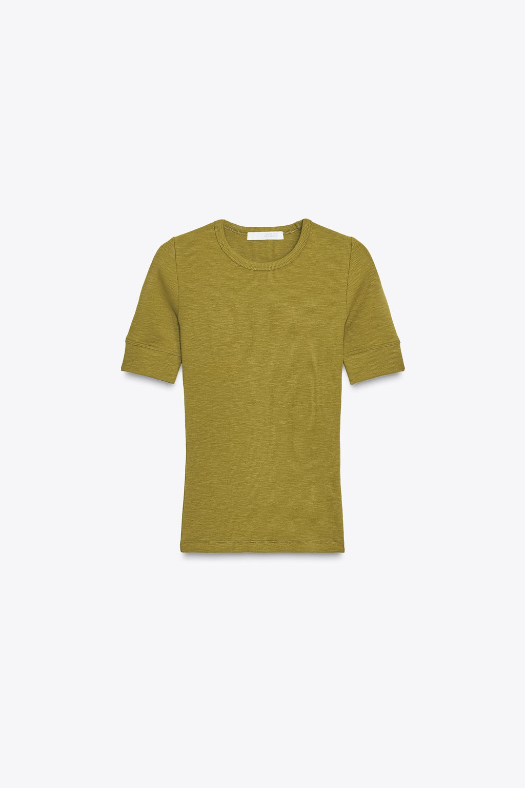 RIB SHORT SLEEVE T-SHIRT - Zara фото 4