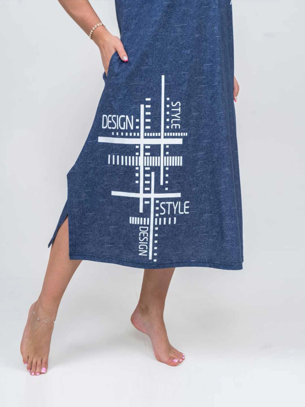 Платье женское, цвет синий