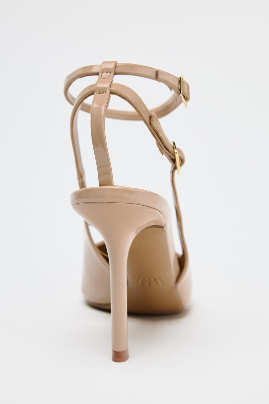 PATENT EFFECT SLINGBACK HIGH HEELS - Zara фото 5