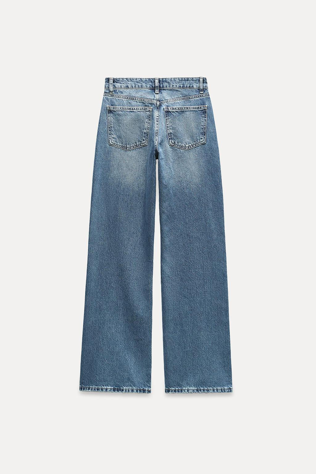 TRF WIDE-LEG MID-RISE FULL LENGTH JEANS - Zara фото 45