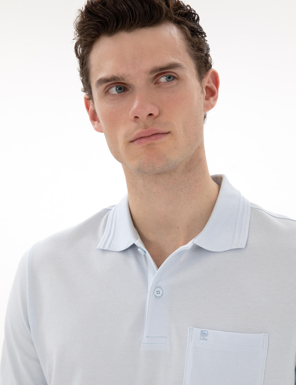 A__k Mavi Regular Fit %100 Pamuk Polo Yaka Basic Ti__rt