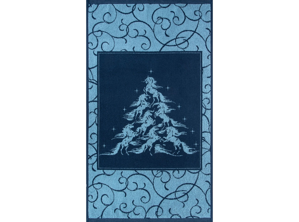 Полотенце махровое 6с103.412ж1 Лошадиная елка(джинс) 50х90см