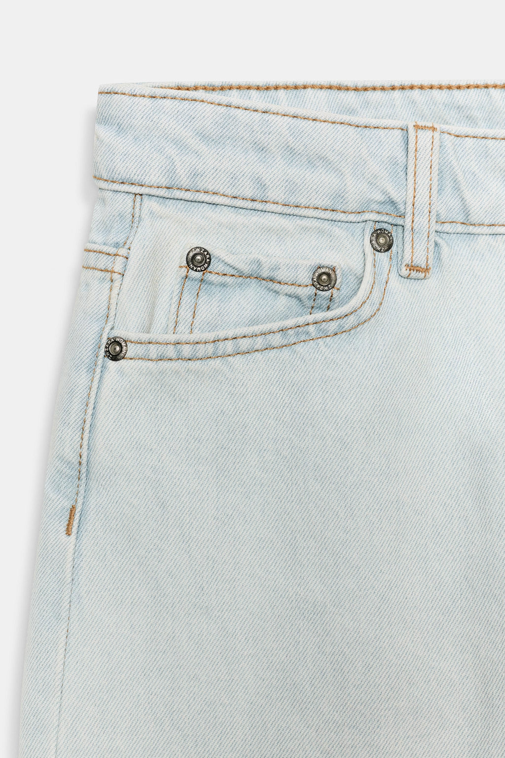 JEANS ZW COLLECTION TAPERED TIRO MEDIO / Azul claro - Zara фото 10