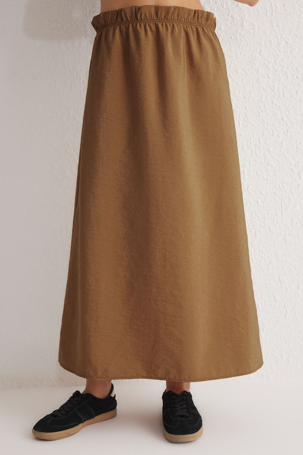 TRENDYOLMILLA Ac?k Kahverengi Modal Midi Boy Klos Dokuma Etek TWOSS25ET00054 фото 3