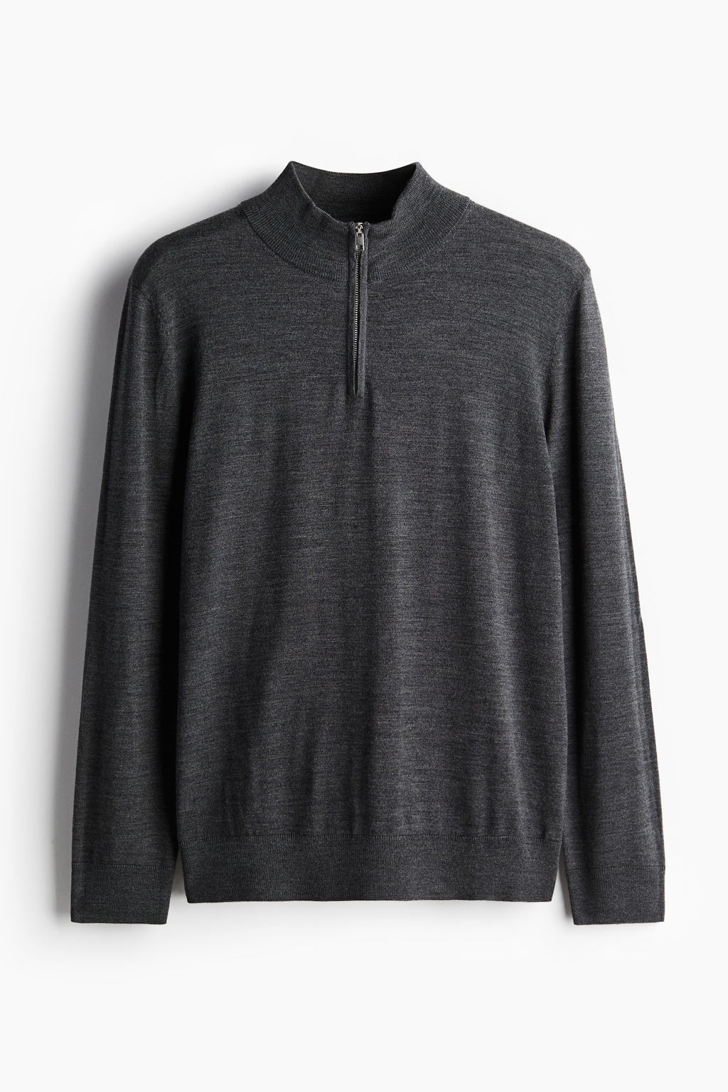 Jersey en lana merino con cremallera Slim Fit - H&m фото 6