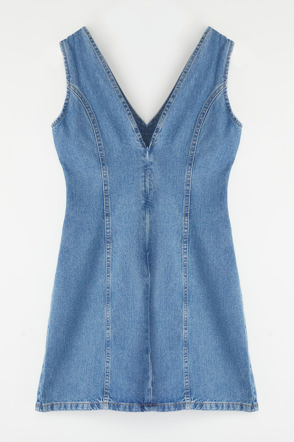 Mavi V Yaka Mini Denim Elbise TWOSS25EL00151