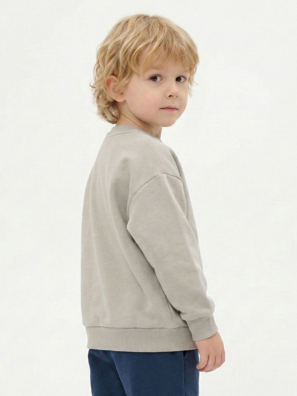 Свитшот для малышей 22-7115 серый - Mini maxi фото 2