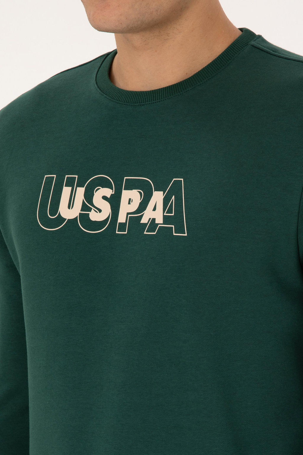Erkek Regular Fit Bisiklet Yaka Koyu Ye_il Sweatshirt - U.s. polo assn фото 7