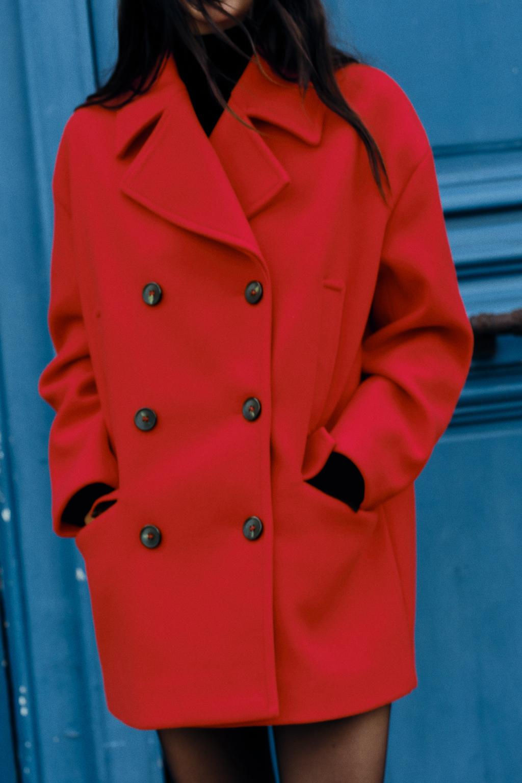 DOUBLE-BREASTED COAT WITH POCKETS - Zara фото 2