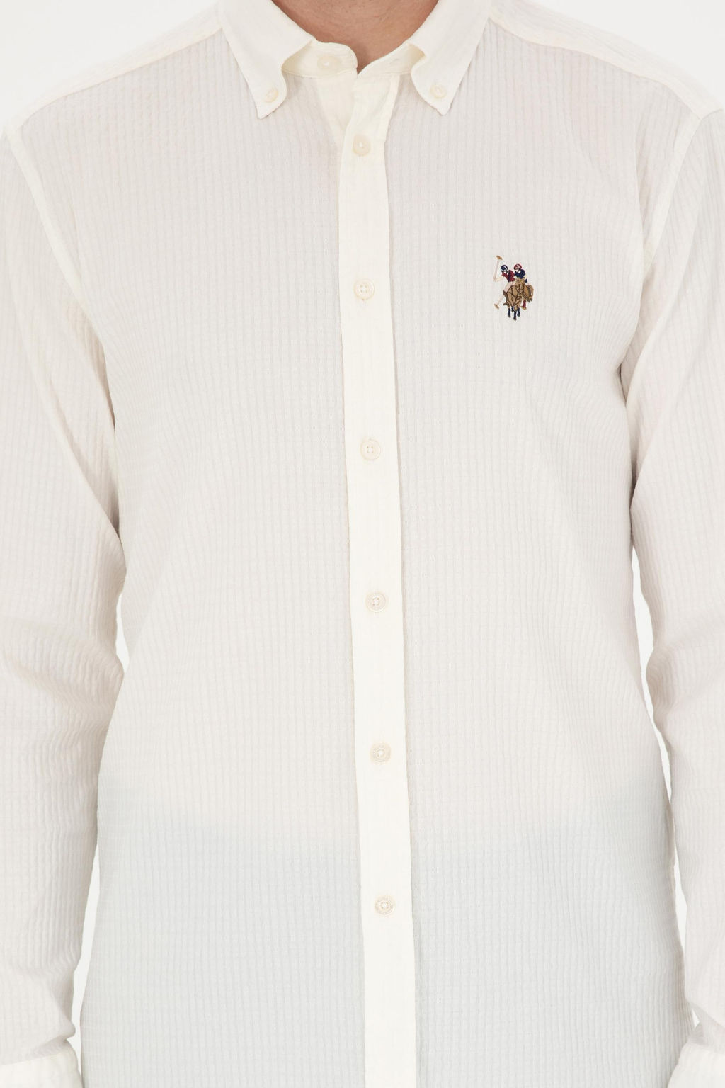 U. S. Polo Assn / Мужская рубашка с длинным рукавом Stone - U.s. polo assn фото 6