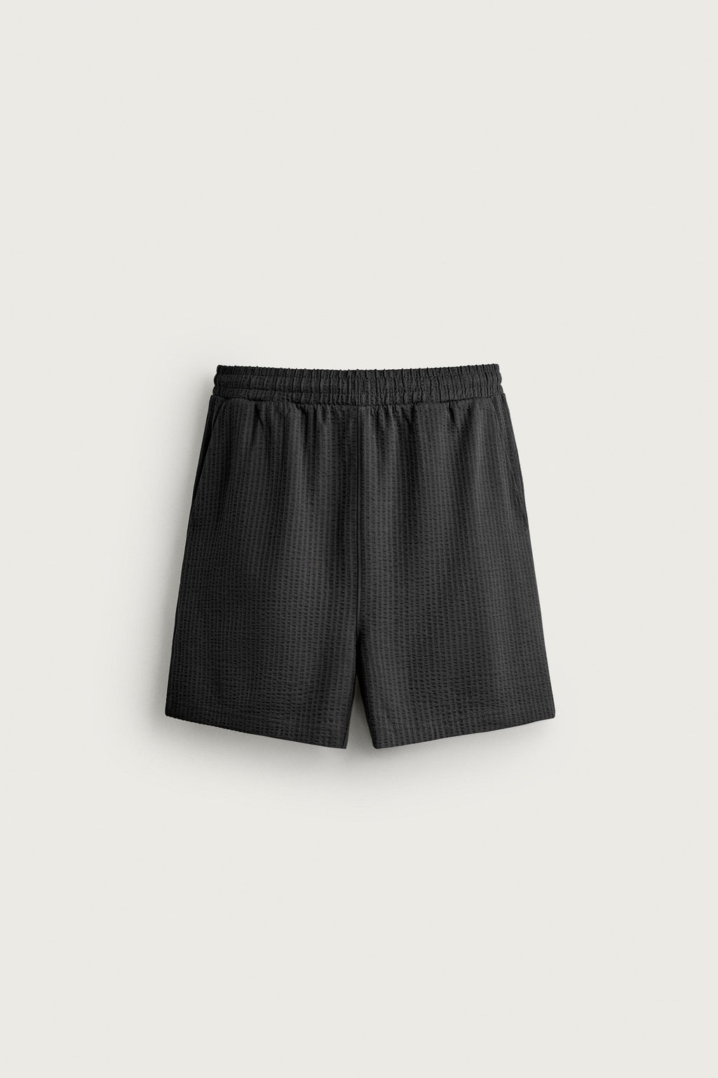 BERMUDA REGULAR FIT SEERSUCKER CONFORT / Gris antracita - Zara фото 6