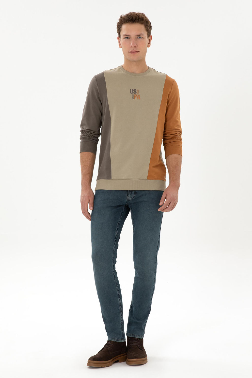 Erkek A__k Haki Sweatshirt - U.s. polo assn фото 4