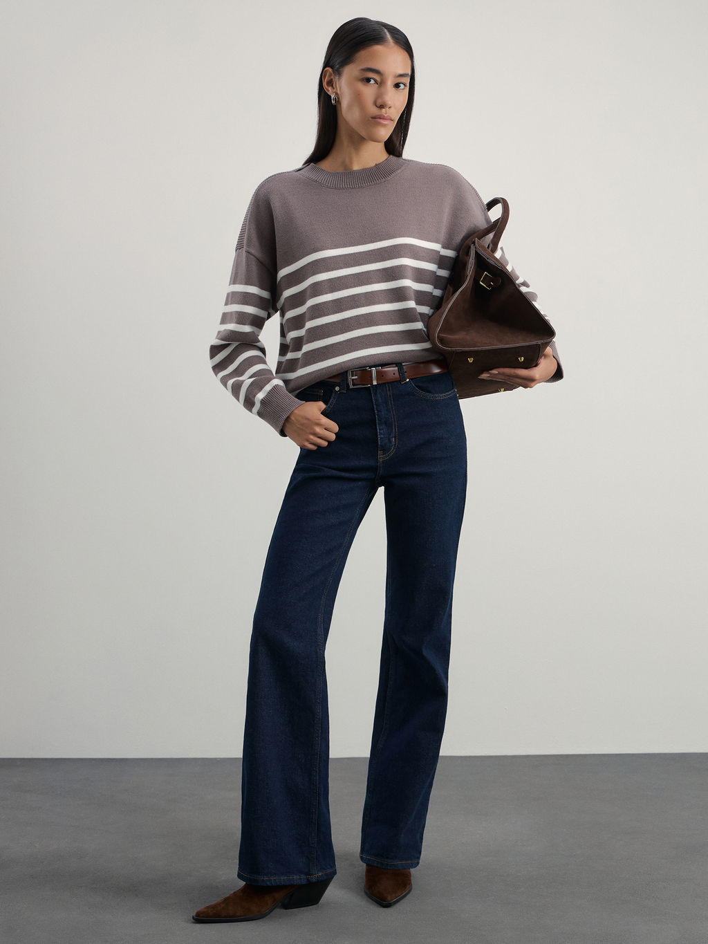 Джемпер в полоску из вискозы / Zarina  фото 2