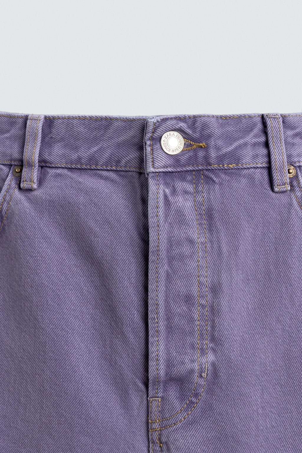 JEANS STRAIGHT FIT COLOR LAVADO / Morado - Zara фото 9