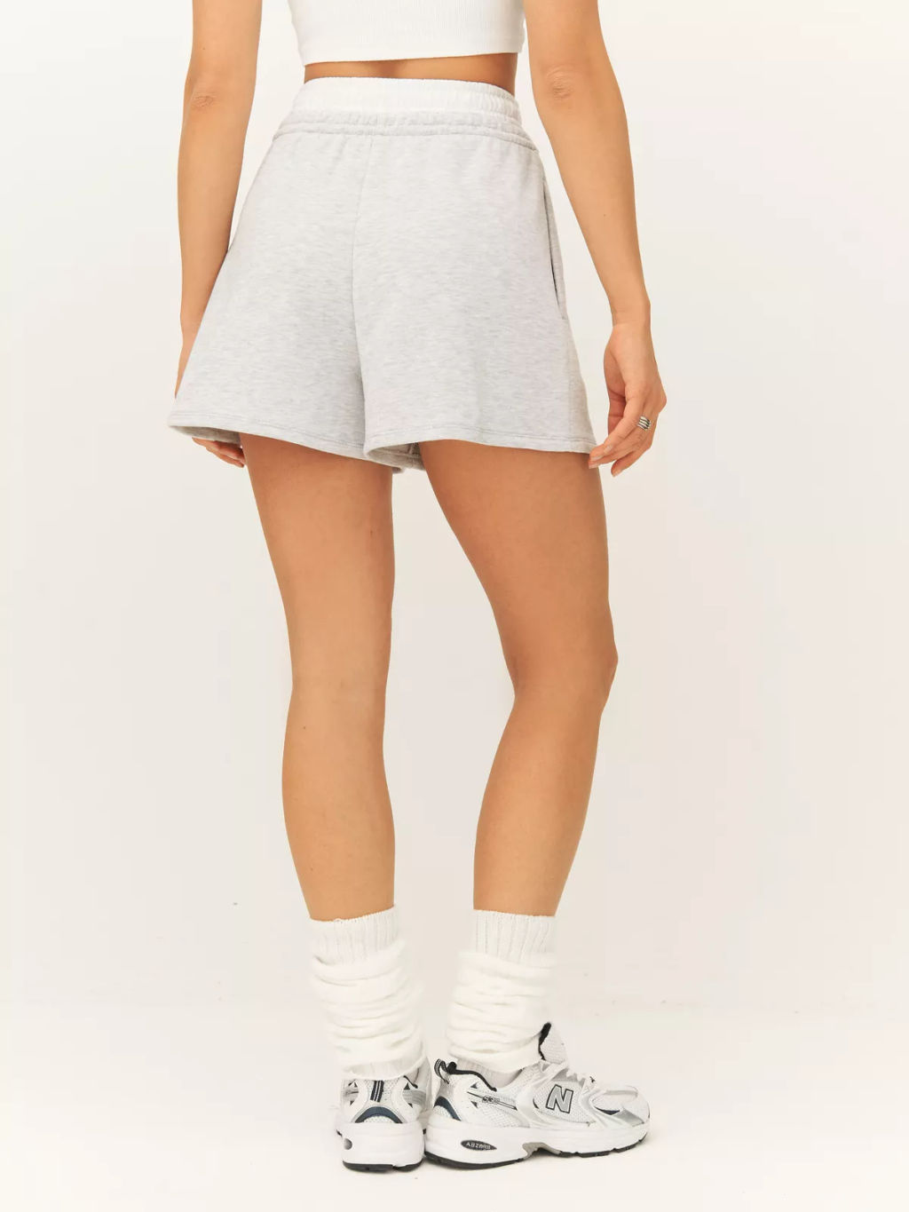 Шорты с высокой посадкой и двойным поясом с регулирующим шнуром - NEVERLATE фото 6