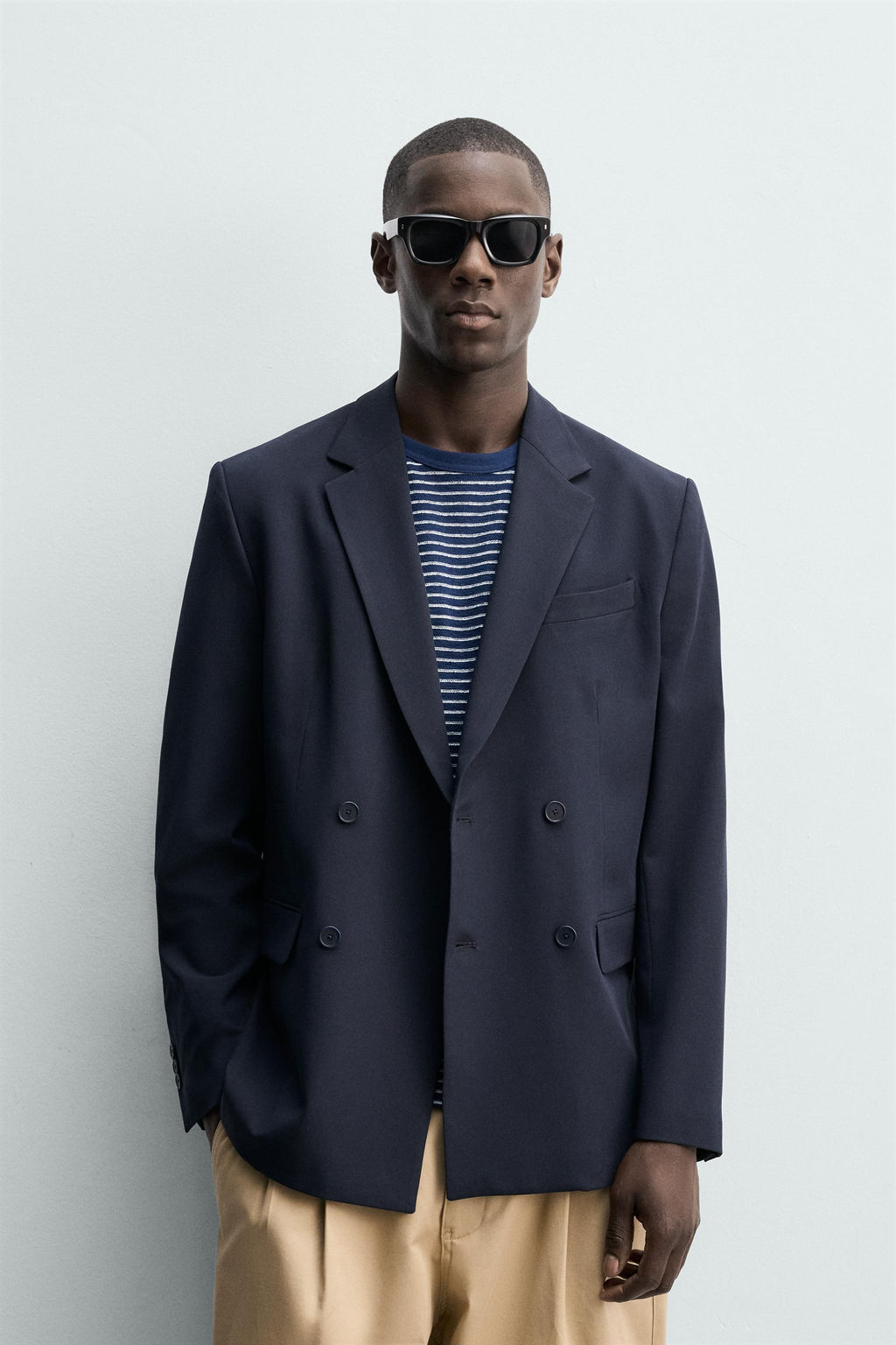 BLAZER CRUZADA CONFORT / Marino
