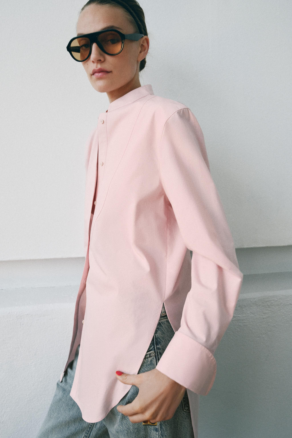 ASYMMETRIC POPLIN SHIRT ZW COLLECTION - Zara фото 12