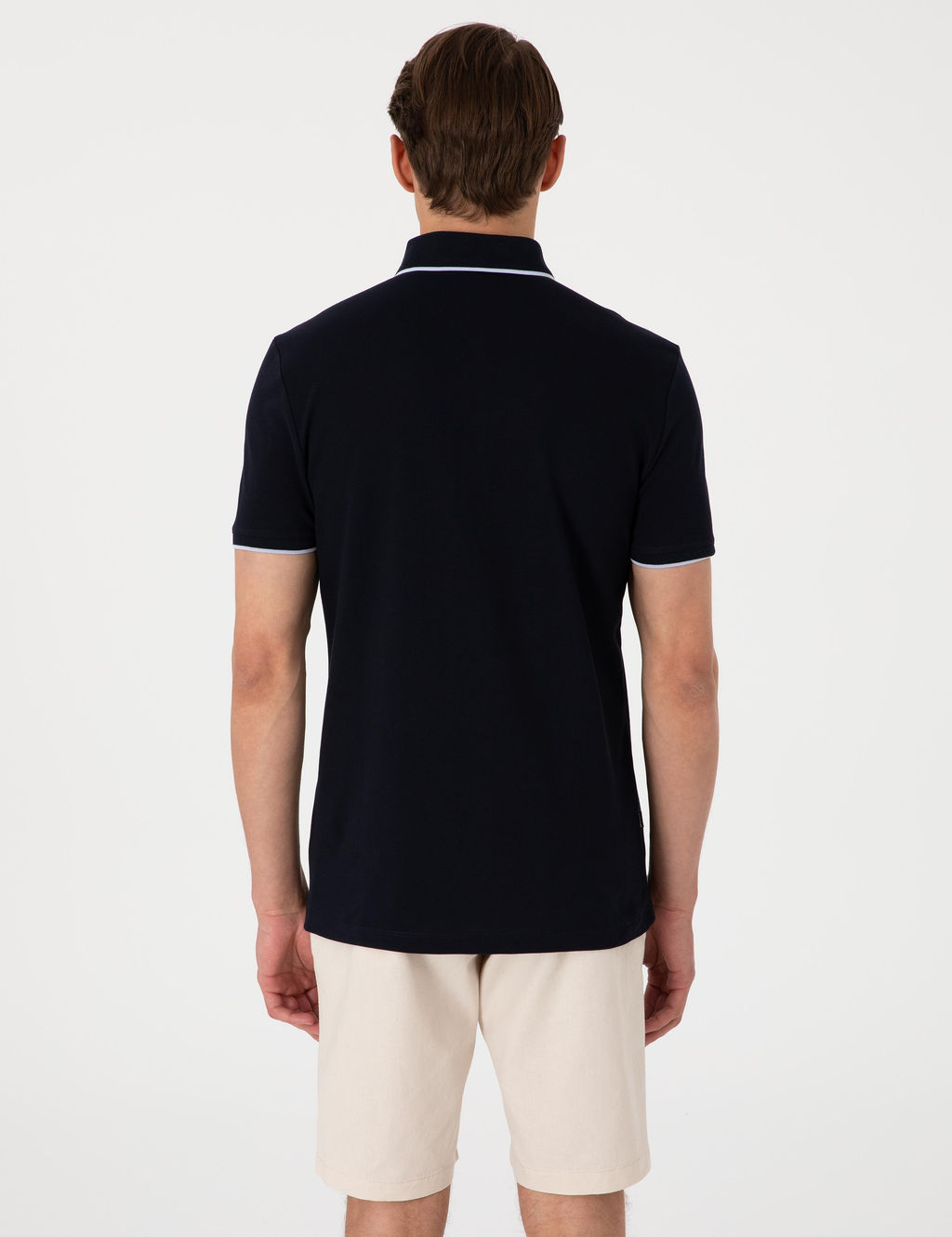 Lacivert Slim Fit Polo Yaka Ti__rt - Pierre cardin фото 5