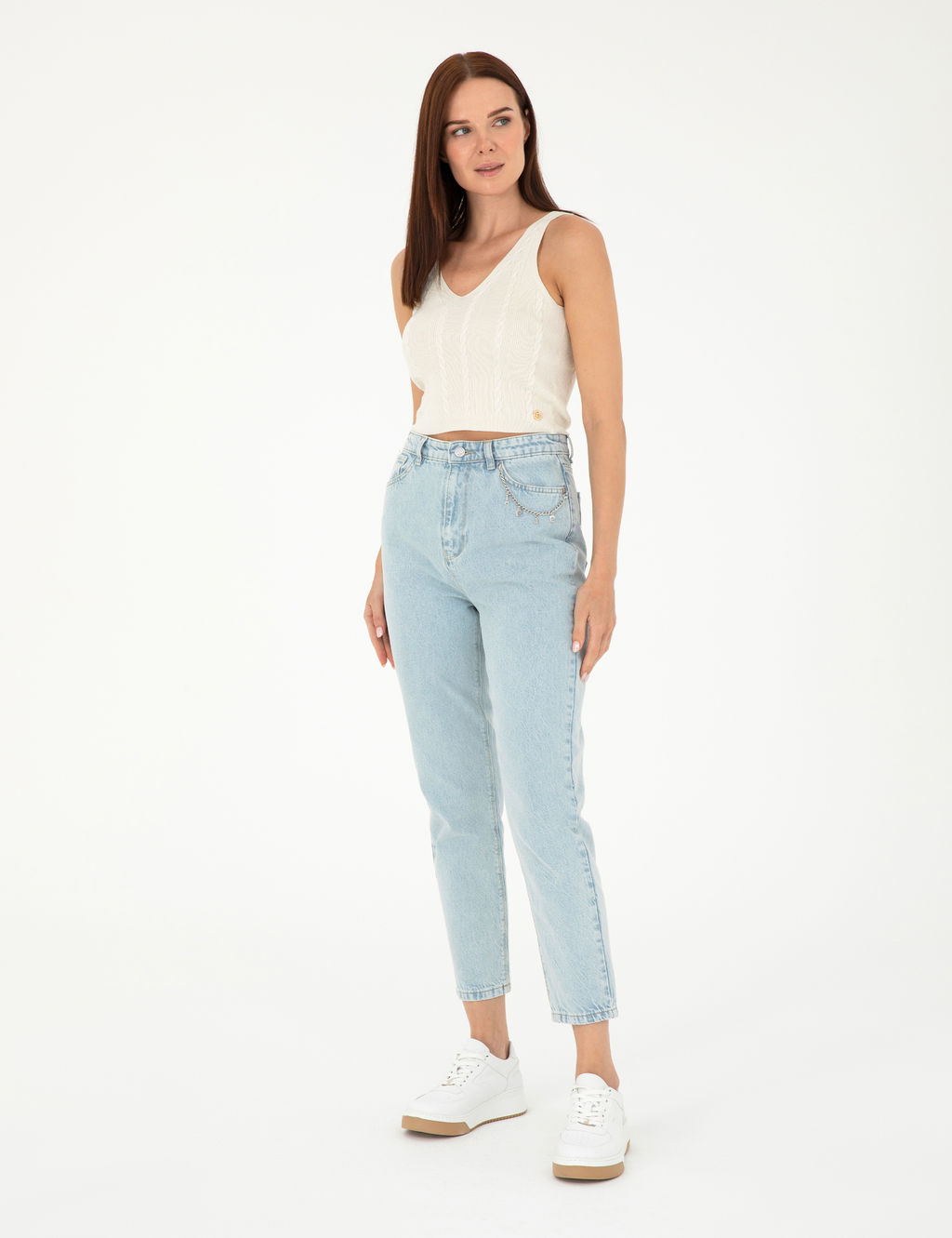 A__k Mavi Mom High Waist Fit Jean Pantolon