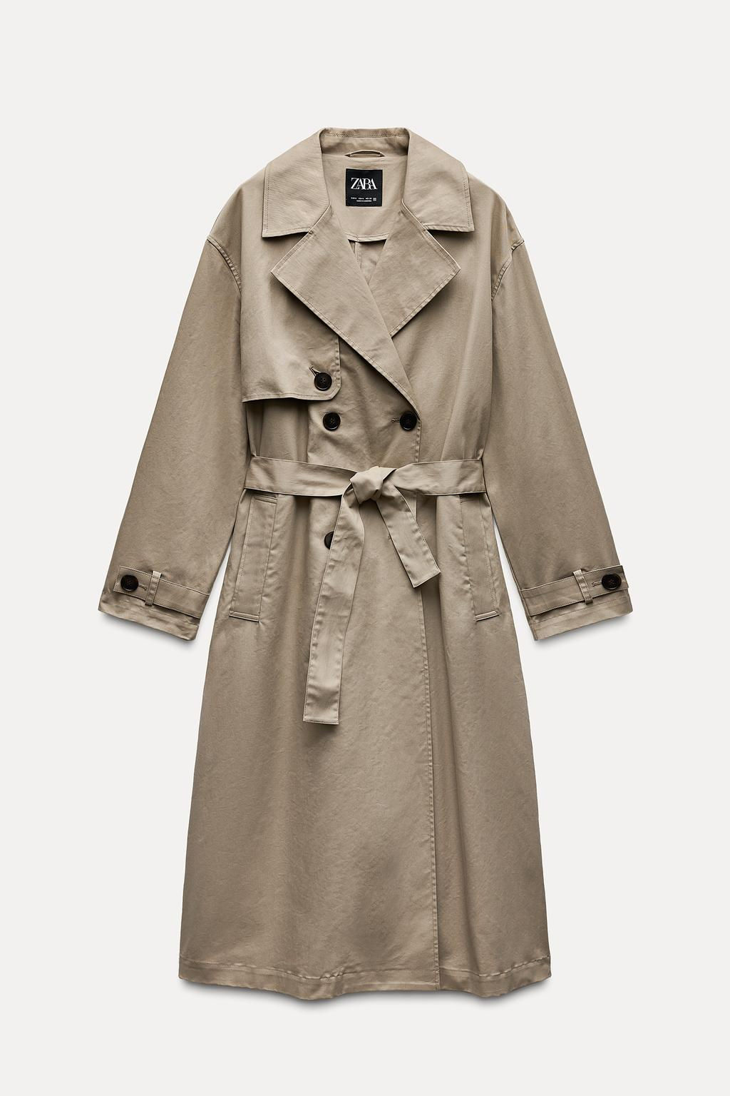 LONG TRENCH COAT WITH BELT - Zara фото 6