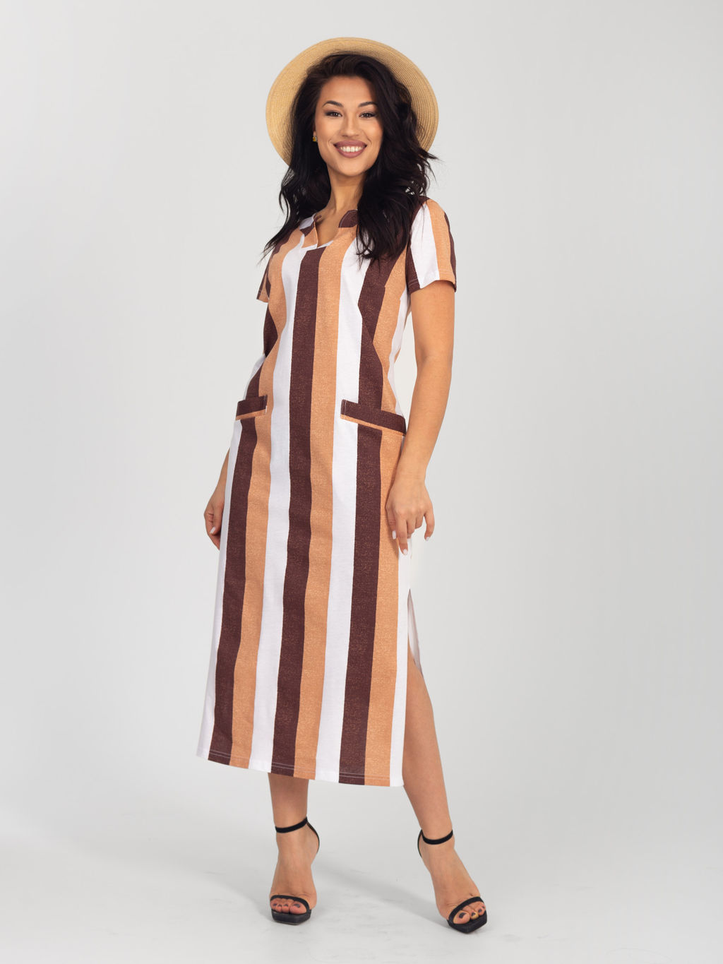 Платье женское кулирка КЕЛЛИ КАПУЧИНО - Domtrik фото 6