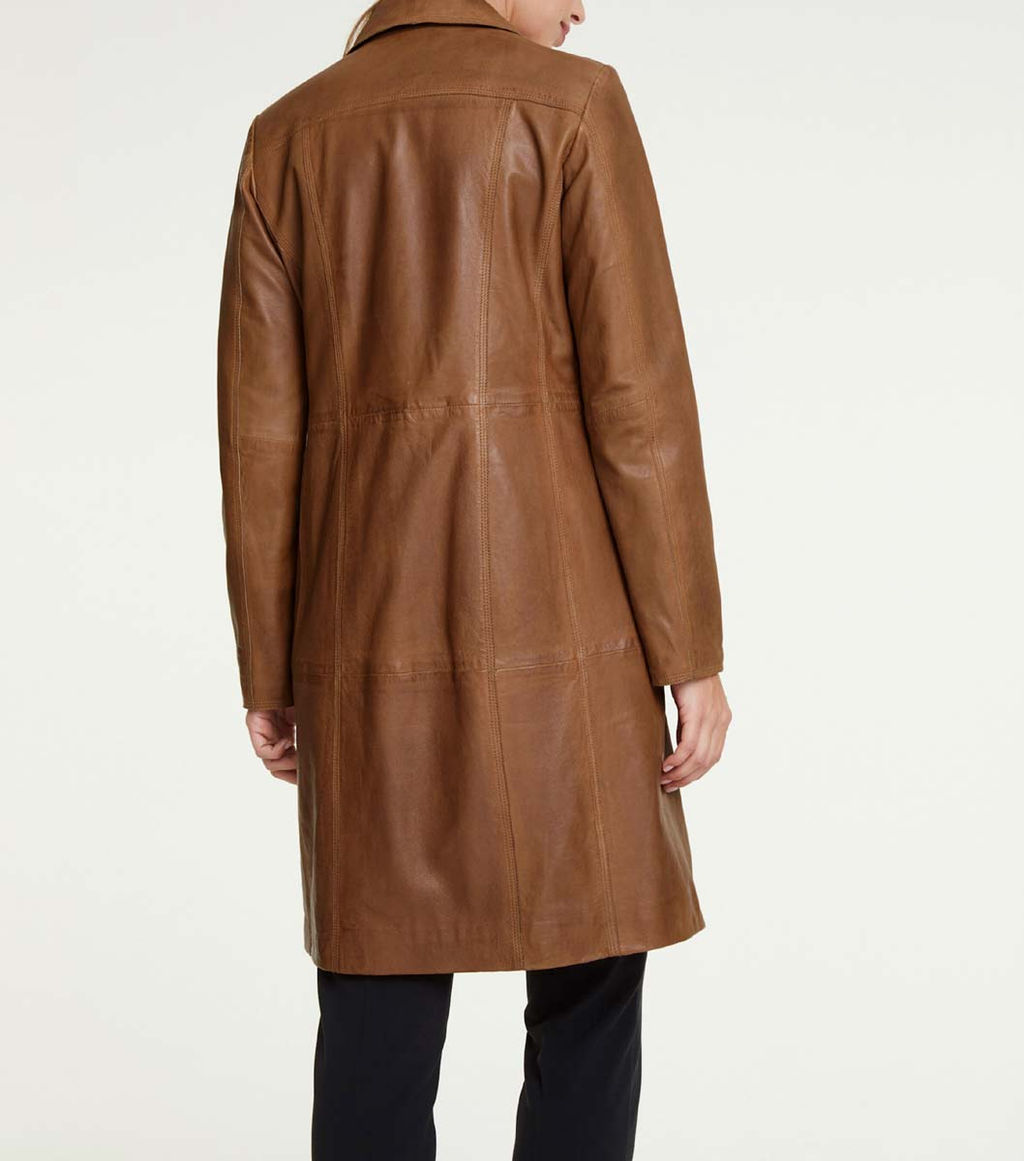 Кожаное пальто, нуга - Heine фото 4