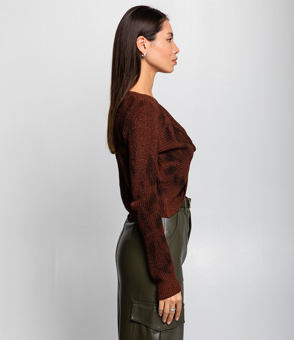 Джемпер #КТ1143, шоколадный - Dommod фото 2