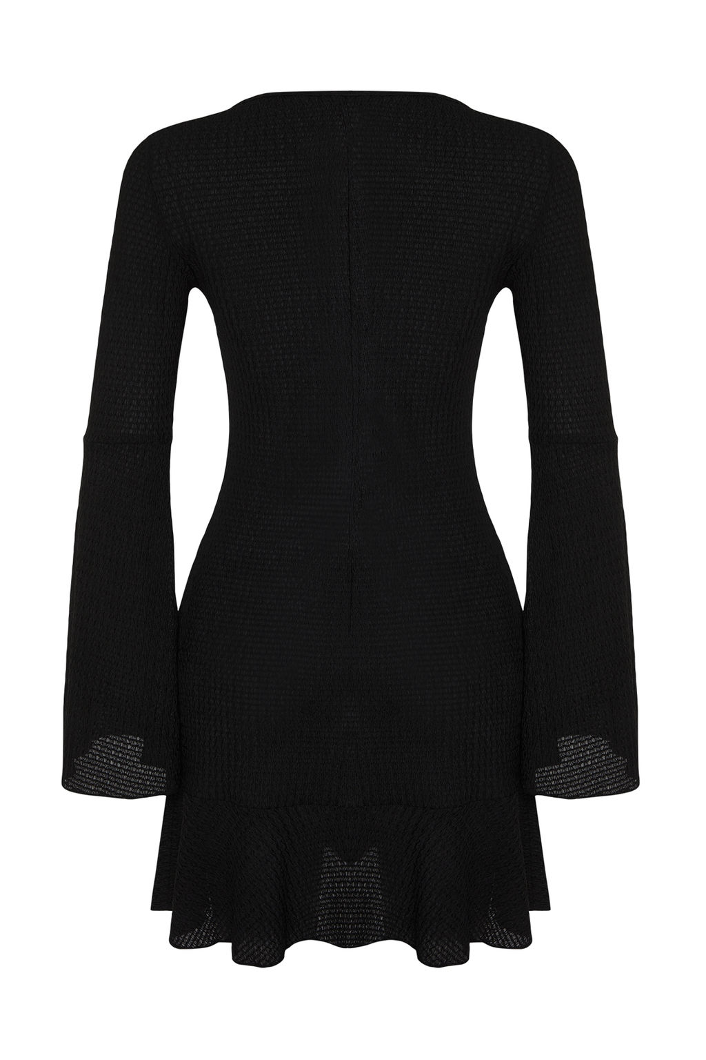 TRENDYOLMILLA Siyah Vucuda Oturan Mini Orme F?rf?rl? Plaj Elbisesi TBESS24EL00003 фото 8