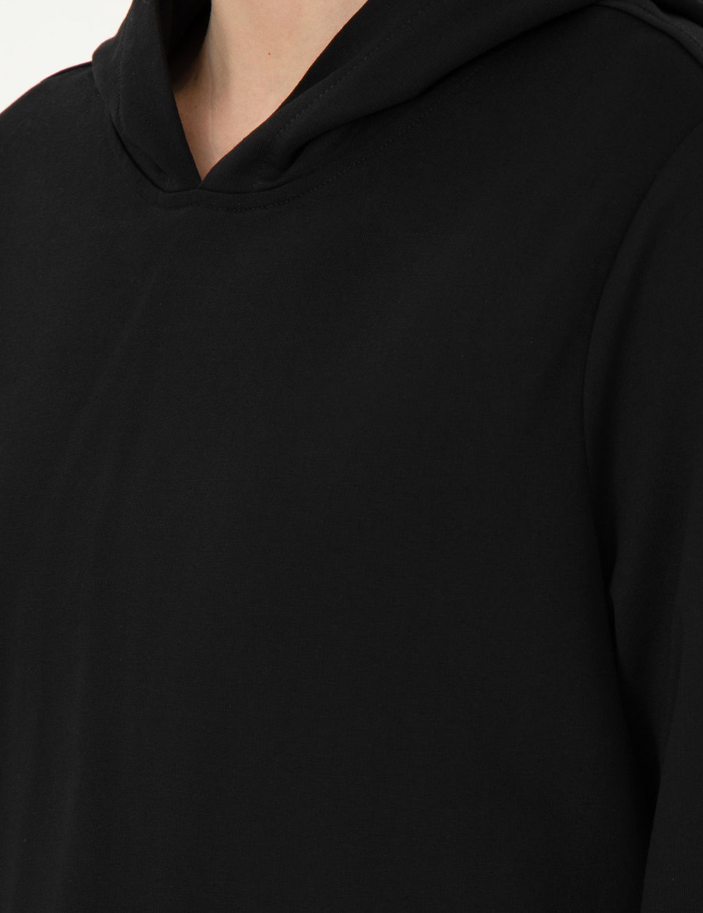 Siyah Oversize Kap__onlu Sweatshirt - Pierre cardin фото 7