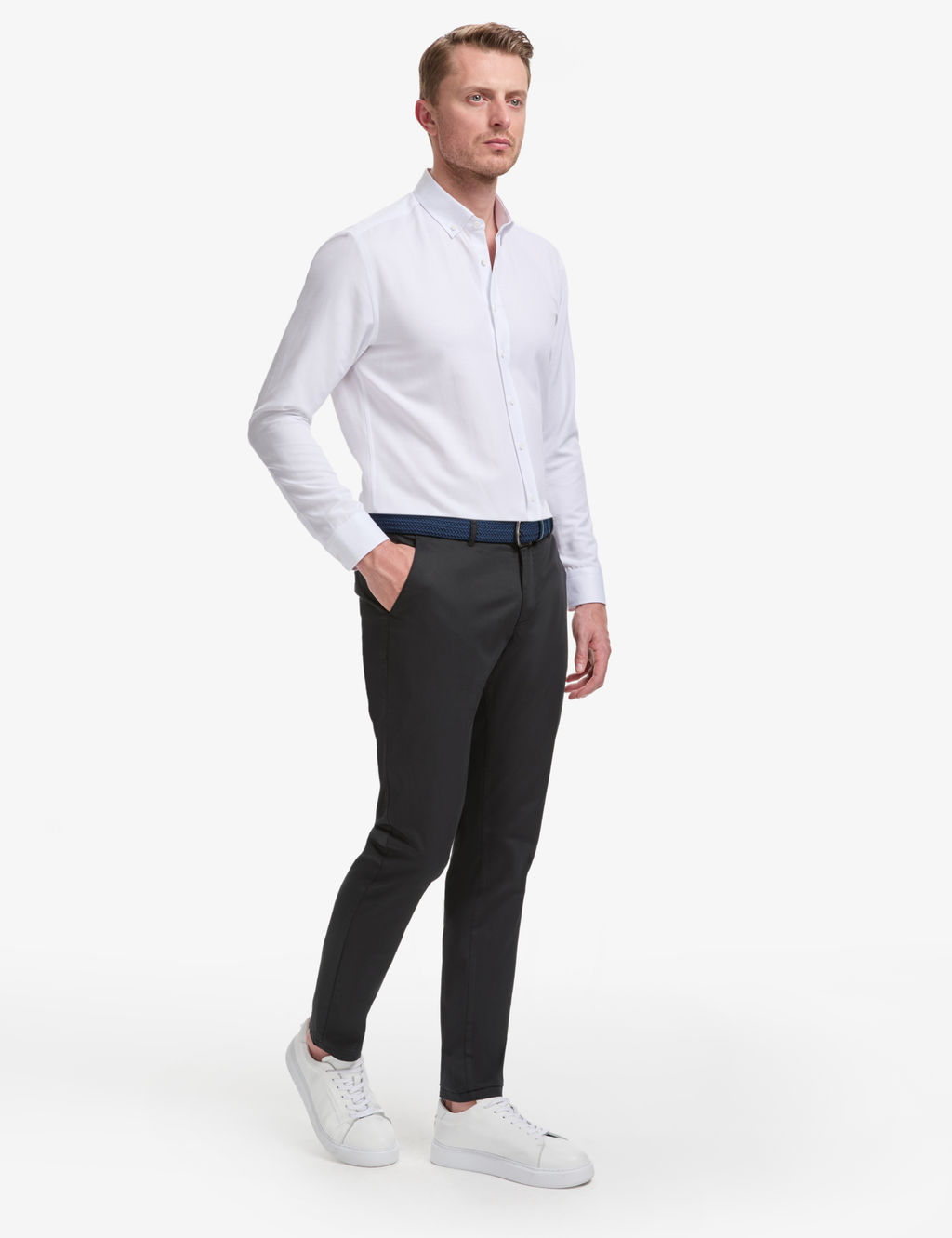 Siyah Slim Fit Basic Kanvas Pantolon