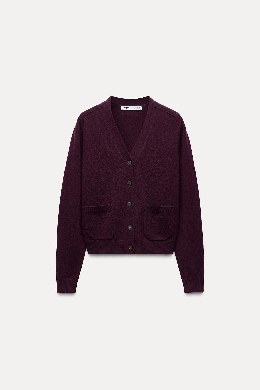 100% WOOL BASIC CARDIGAN - Zara фото 7