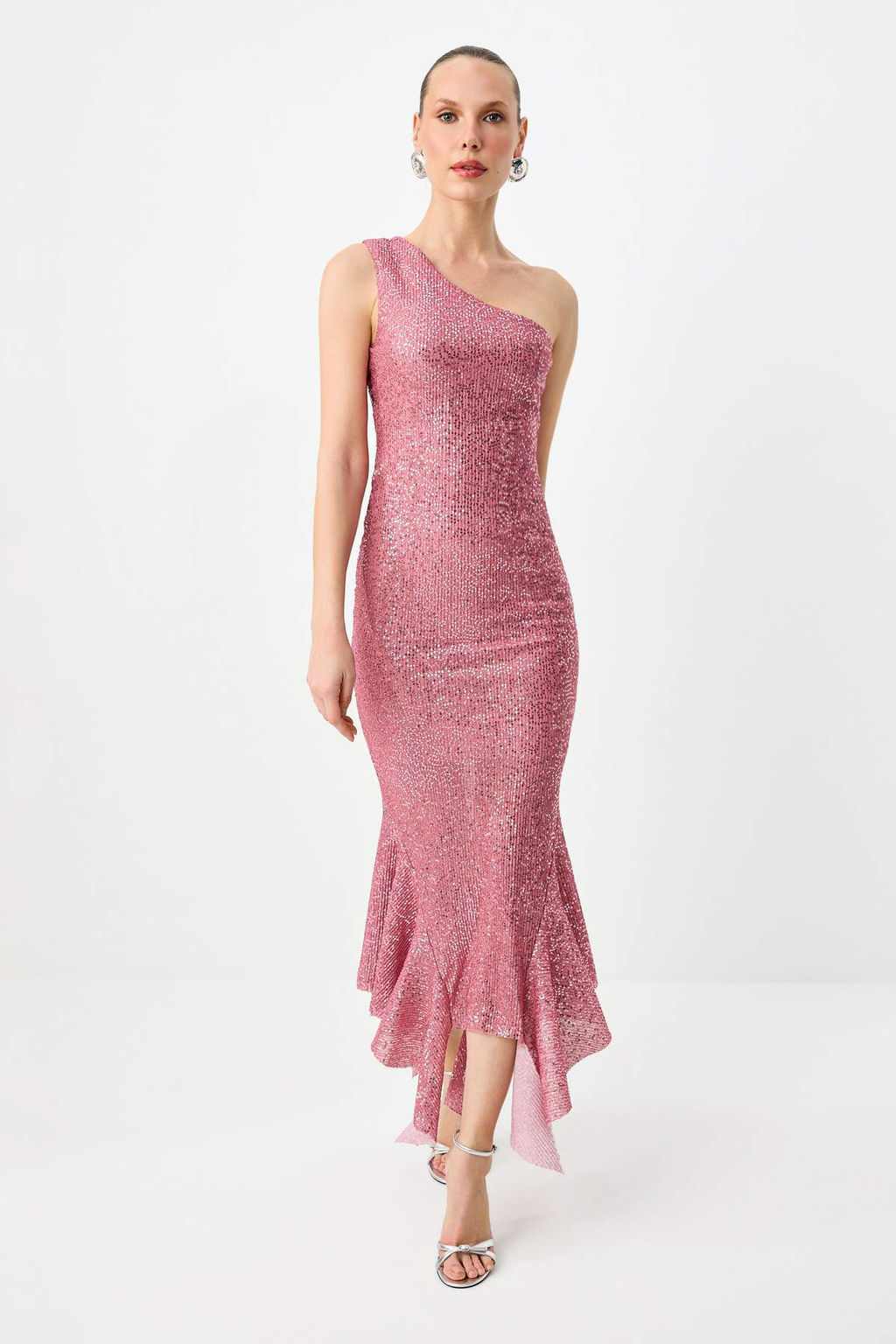 Kahverengi Payet Astarl? Orme Maxi S?k Elbise TPRSS26EL00174 - Trendyolmilla фото 6