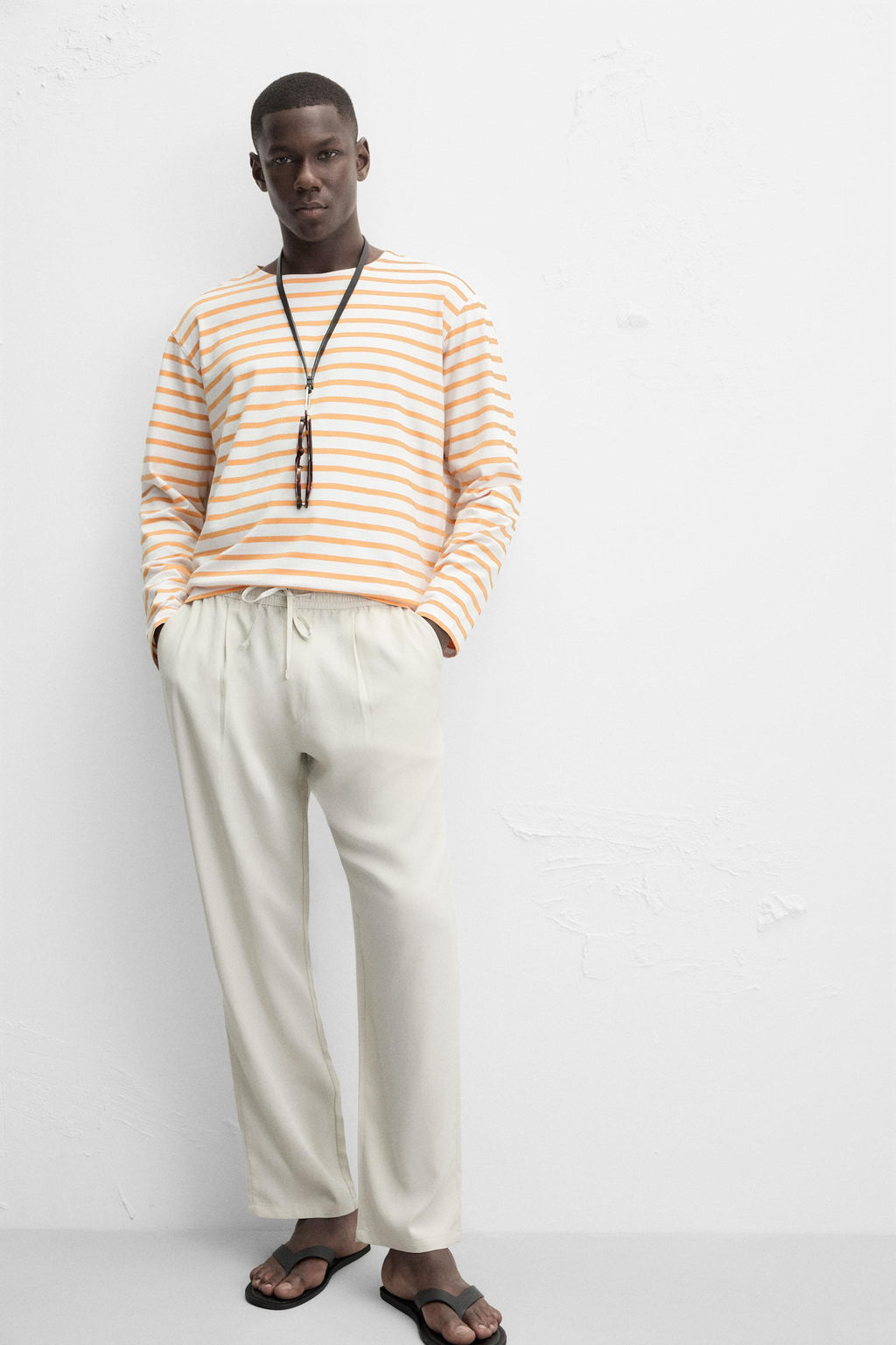 RELAXED FIT FLOWING TROUSERS - Zara фото 5