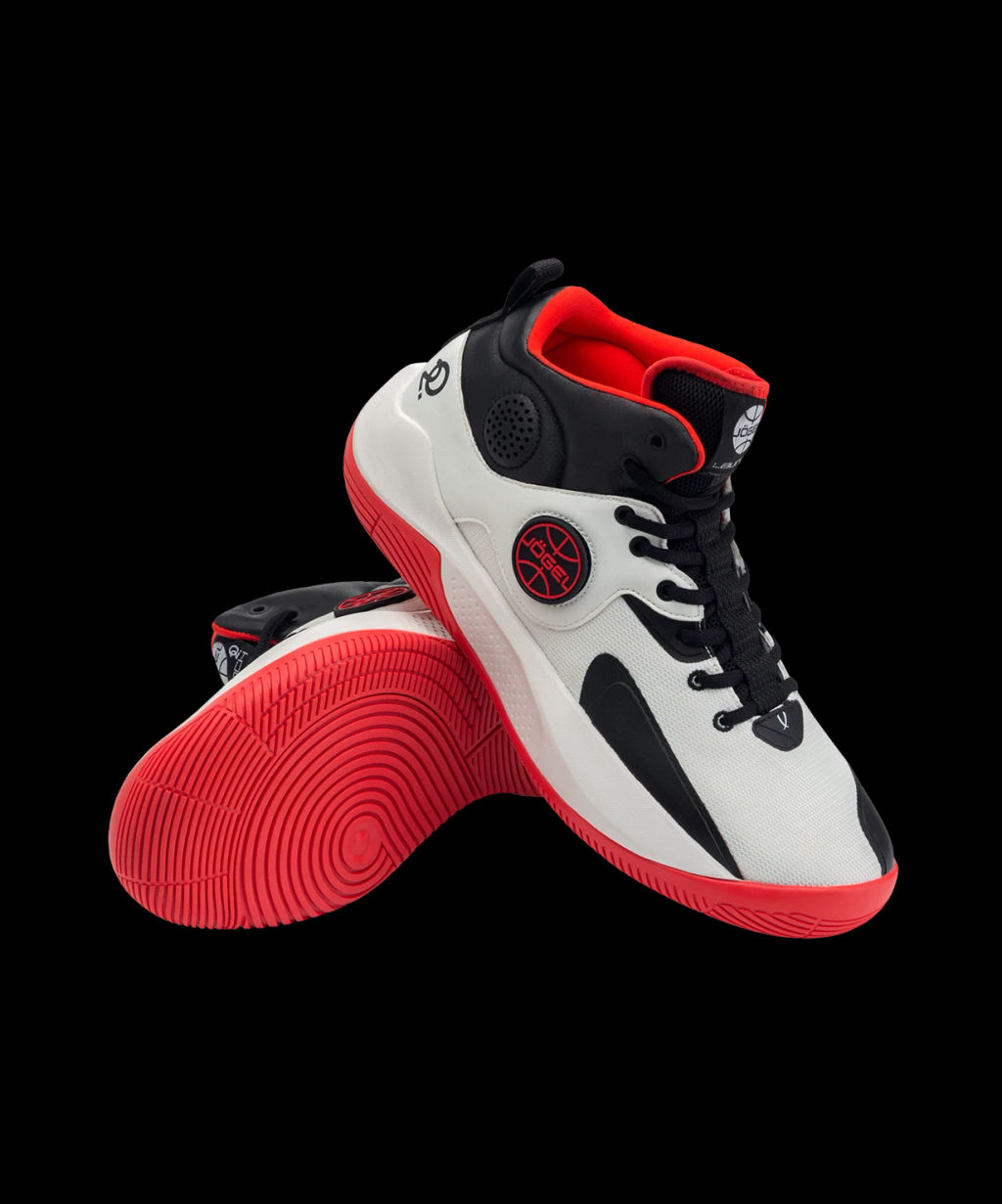 БЕЗ УПАКОВКИ Кроссовки баскетбольные JOGEL Launch MID, White/black/red