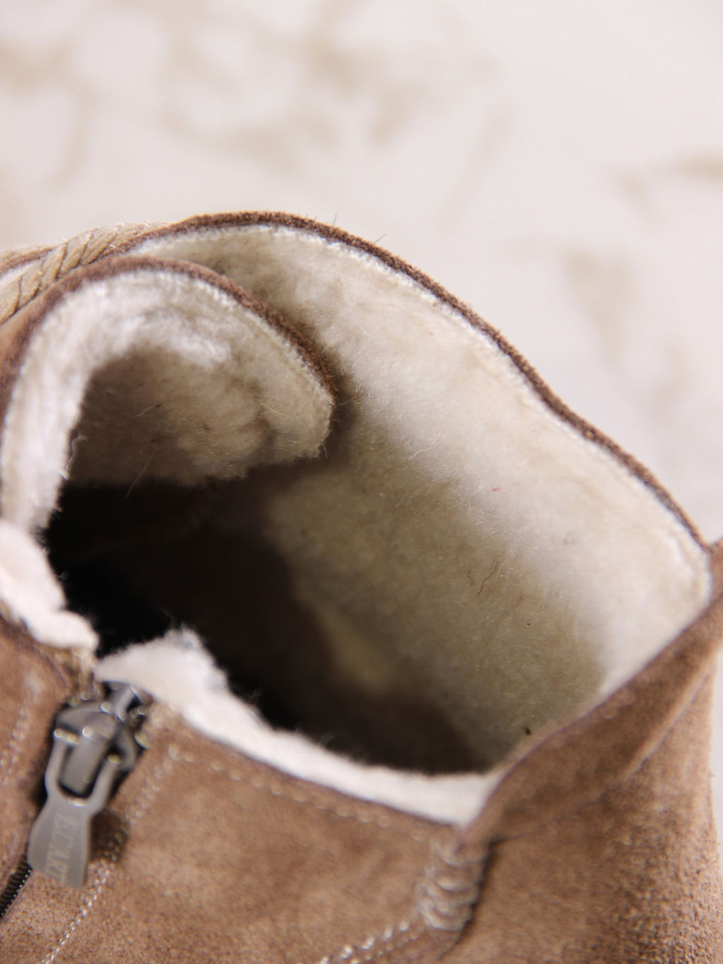 Босоногие ботинки 210.NATAbr.Серо-коричневая замша/Мех