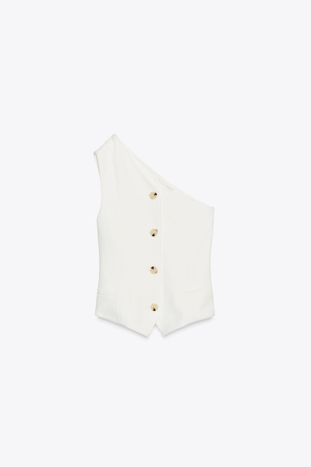 ASYMMETRIC INTERLOCK TOP WAISTCOAT - Zara фото 6