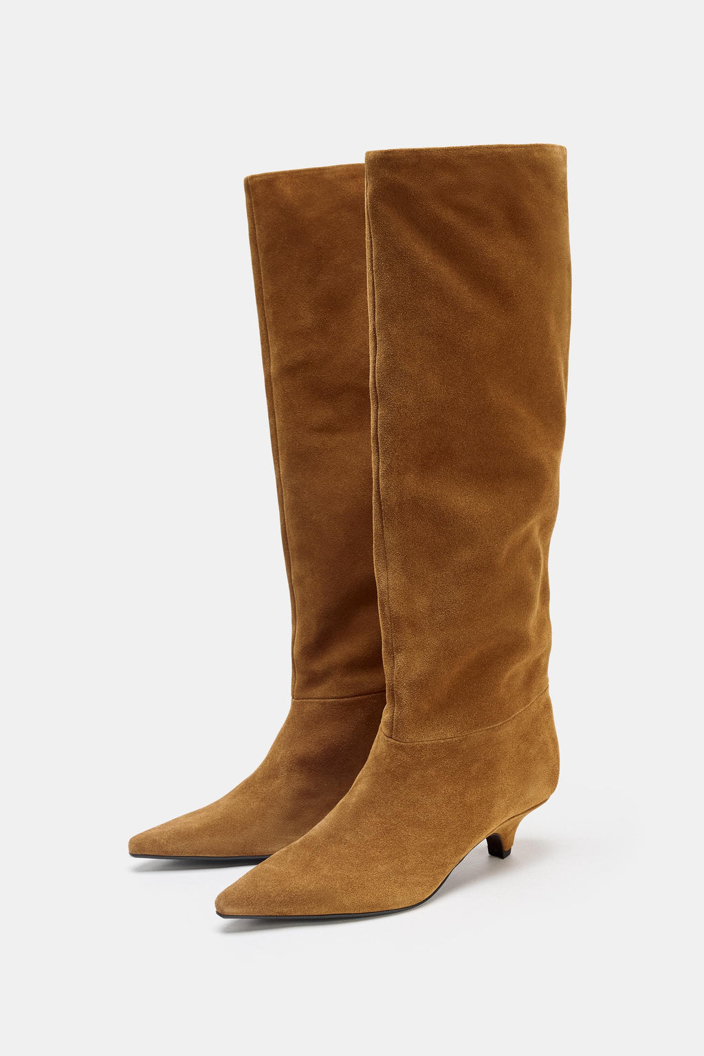 SUEDE HEELED BOOTS - Zara фото 10