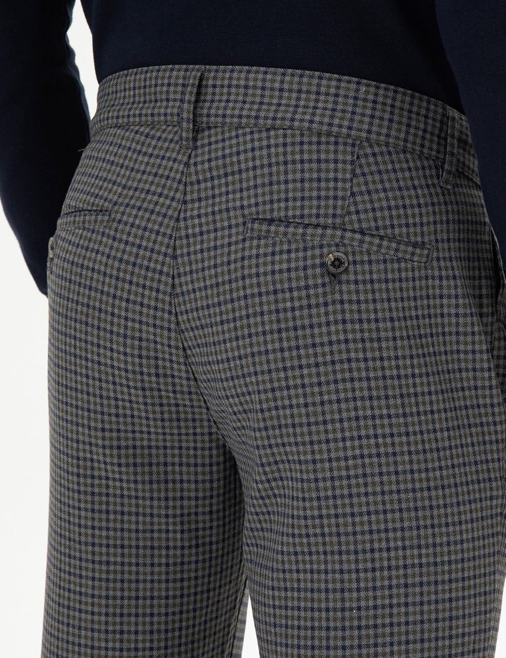 Erkek Slim Fit Ye_il Kanvas Pantolon
