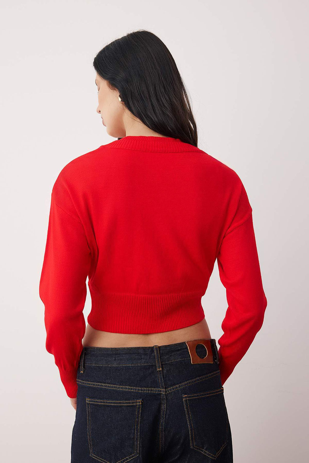 K?rm?z? Bisiklet Yaka Birlesik Bluz-H?rka Triko Kazak TWOAW26KZ00280