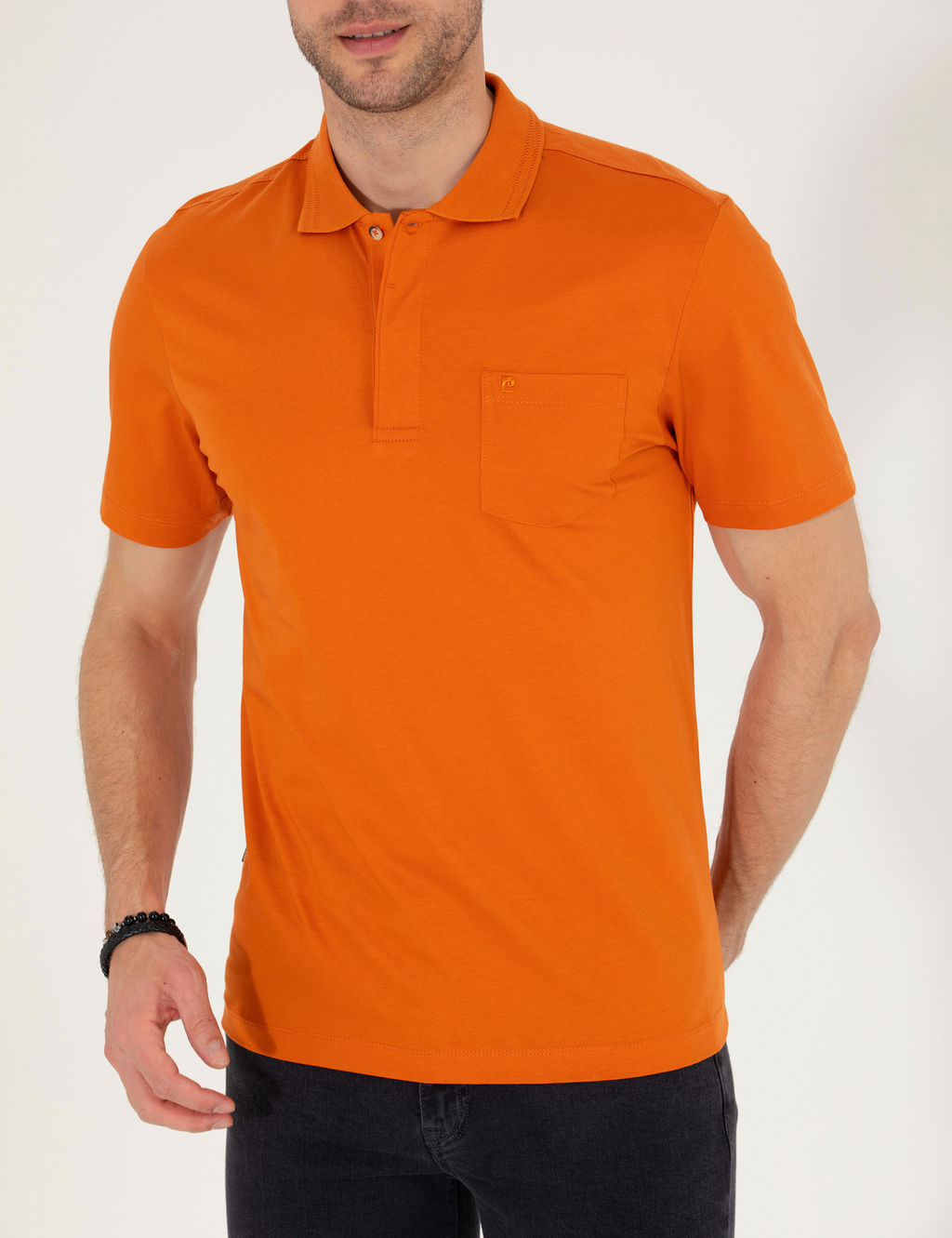 Kahverengi Regular Fit Polo Yaka Merserize Ti__rt